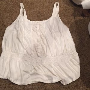 White Lacey tank